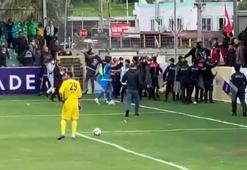 Bodrum'da taraftar top toplayıcısını darp etti