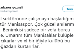 Barbaros Gözneli'den Manisaspor'a büyük vefa
