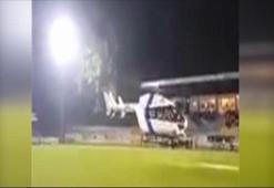 Kimse beklemiyordu! Helikopter sahaya indi!