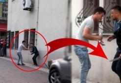 Dehşet anları! Bıçakla önce vatandaşlara sonra polise saldırdı