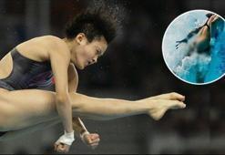 Genç sporcunun talihsiz anı!