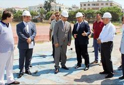 Vali, Karşıyaka Stadı'nda incelemelerde bulundu