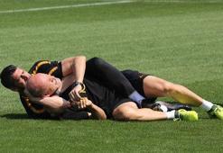 Claudio Taffarel ve Ümit Davala antrenmanda güreşti!