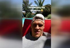 Kasımpaşa maçında kafası yarılan Skrtel'in keyfi yerinde