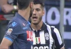 Morata'nın suratına kafa attı