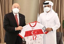 Nihat Özdemir'den Katar Futbol Federasyonu Başkanı Al Thani'ye ziyaret
