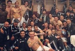 Beşiktaş'ın soyunma odasında galibiyet coşkusu!