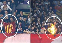 Kızılyıldız taraftarları Galatasaray forması yaktı