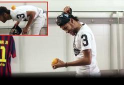 Neymar'dan portakallı ve sakızlı şov!