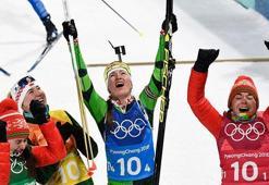 Biatlon kadınlar 4x6 kilometrede zafer Belarus'un