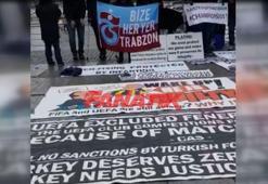 Trabzonspor taraftarlarından Bayern maçı öncesi Beşiktaş'a destek!
