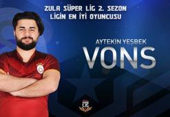Zula Süper Lig'de sezonun en iyi oyuncusu VonS seçildi