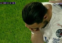 Göztepe-Fenerbahçe maçında korkutan an: İrfan Can Kahveci...