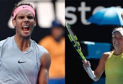 Rafael Nadal ve Caroline Wozniacki 3. tura yükseldi
