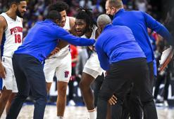 NBA'de LeBron James'e saldıran Isaiah Stewart zor durduruldu!