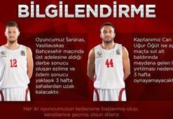 Gaziantep Basketbol'da 2 oyuncu üç hafta yok