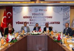 Türkiye Güreş Federasyonu'nda yeni yönetimin görev dağılımı yapıldı