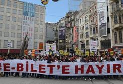 e-Bilet protestosuna polis müdahalesi