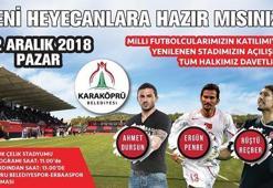 Efsane futbolcular stat açılışına geliyor