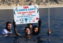 Derya Can, Salda Gölü'nde dünya rekoru kırdı