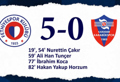 Fethiyespor-Kardemir Karabükspor maç sonucu: 5-0