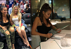 Rachel Bush ve Ariana Martino, Miami Heat maçına damga vurdular!