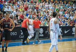 Sergio Llull'un bileği döndü! İşte o korkunç an...