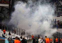 Marsilya-Galatasaray maçı öncesi olay! Polisten Galatasaray taraftarına müdahale...