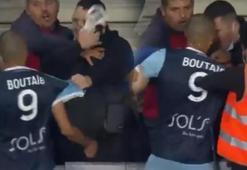 Eski Malatyasporlu Khalid Boutaib tribündeki taraftarla kavga etti