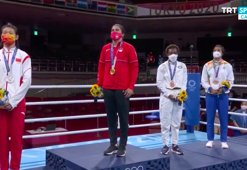 Tokyo 2020 | Busenaz Sürmeneli'nin İstiklal Marşımızı dinlettiği o an!