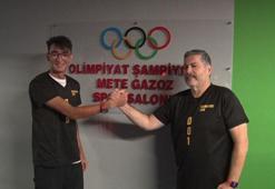 Olimpiyat şampiyonu Mete Gazoz adına spor salonu açıldı