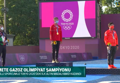 Mete Gazoz, İstiklal Marşımızı tüm dünyaya işte böyle dinletti!