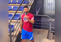 Sergio Agüero, Barcelona ile ilk antrenmanına çıktı!