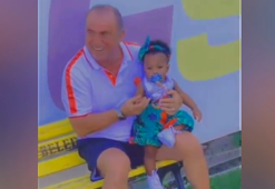 Galatasaraylı Luyindama'nın kızı Fatih Terim ile birlikte!