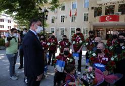 Şampiyon takımı Tokat Valisi Ozan Balcı karşıladı