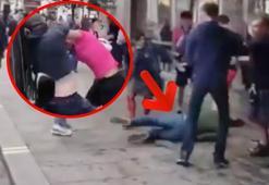 İngiliz ve İskoç taraftarları arasında çıkan kavga sosyal medyaya düştü!