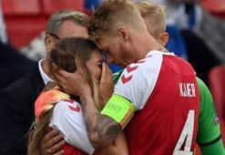 Eriksen'in eşi gözyaşları içinde iyi haberi bekledi
