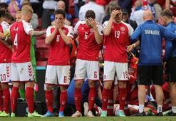 Danimarka - Finlandiya maçında korku dolu anlar... Eriksen yere yığıldı