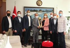 Denizli Basket'te yönetim kurulu, Vali Ali Fuat Atik'i ziyaret etti