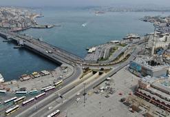 Eminönü ve Karaköy'de son durum havadan fotoğraflandı
