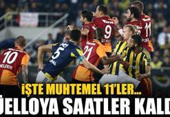 Galatasaray-Fenerbahçe muhtemel 11'ler