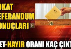 Tokat referandum sonuçları 2017 (Tokat Evet-Hayır oranları)