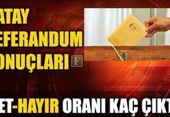 Hatay referandum sonuçları (2017 Hatay seçim sonuçları)