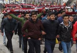 Gaziantepsporlu taraftarlardan protesto
