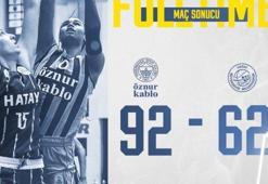 Fenerbahçe Öznur Kablo-Hatay Büyükşehir Belediyespor maç sonucu: 92-62