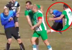 Futbolcular hakemi dövdü! Hakem canını zor kurtardı