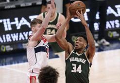 Giannis Antetokounmpo'nun taşıdığı Milwaukee, Washington deplasmanında kazandı