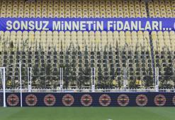 Fenerbahçe-Gençlerbirliği maçında tribünlere 1000 adet çam fidanı konuldu