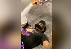 Lakers'ın yıldızı LeBron James, şampiyonluğu annesiyle işte böyle kutladı!
