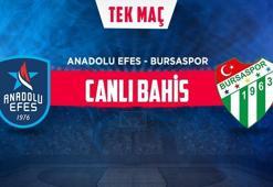 Anadolu Efes - Bursaspor maçı iddaa oranları! Heyecan misli.com'da